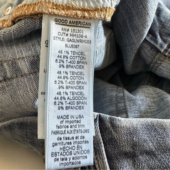 Good American Good Legs High Rise Distressed Skinny Frayed Ankle Jeans 12/31” - Picture 8 of 9